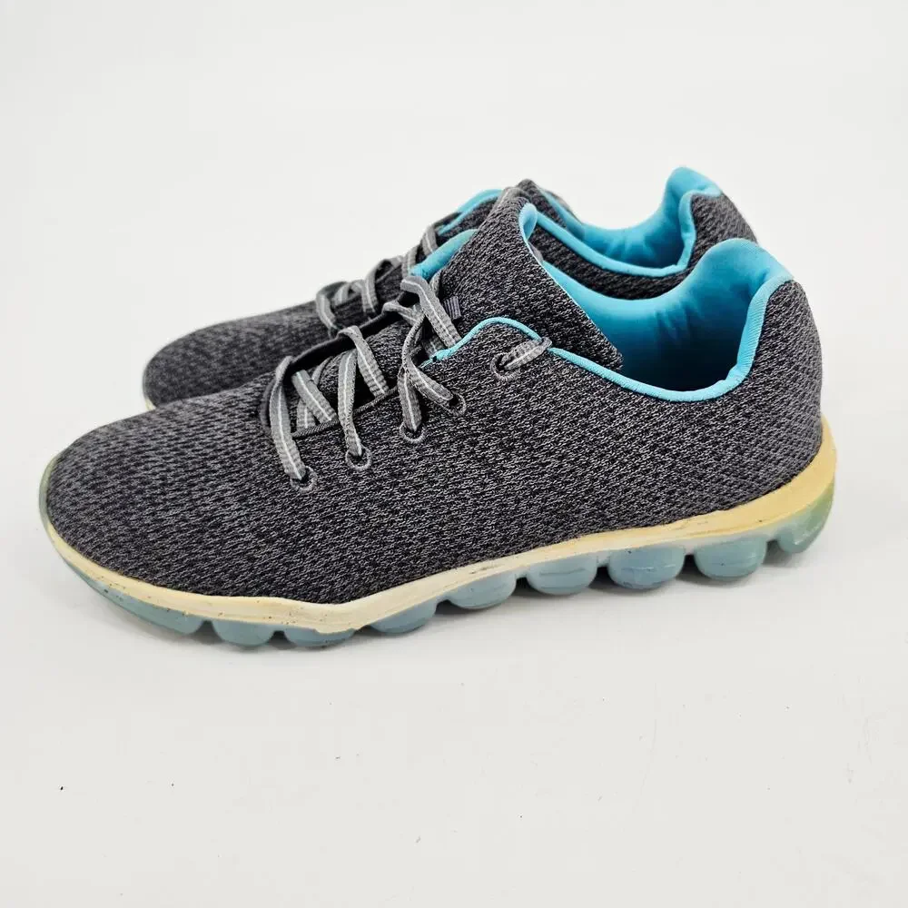 Avia Shoes Womens 9.5 Moonwalker Athletic Low Top Sneakers Gray Fabric Lace Up